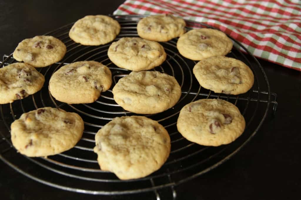 Chocolate Chip Cookies on wire rack
