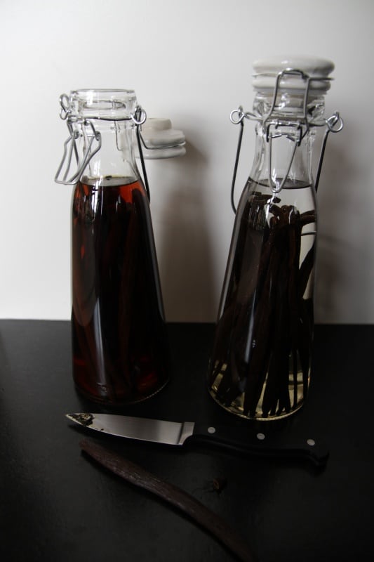 Two bottles vanilla extract