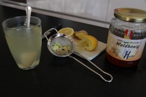 Finished lemon honey drink