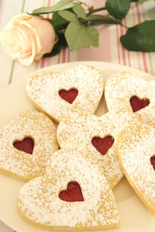 Big Linzer Hearts - Austrian shortbread cookies filled with jam