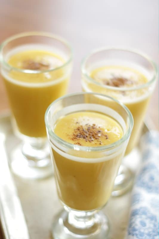Spiced Mango Lassi - so tasty and refreshing! Our favorite way to enjoy mangos.
