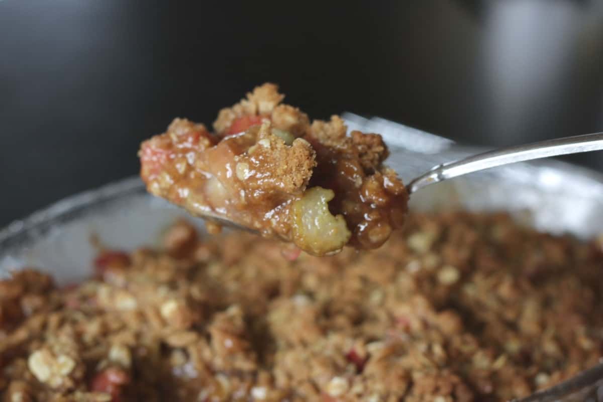 Rhubarb Crisp - fast & easy yet such a treat!