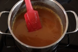 How to Make Caramel Sauce ~ Living on Cookies