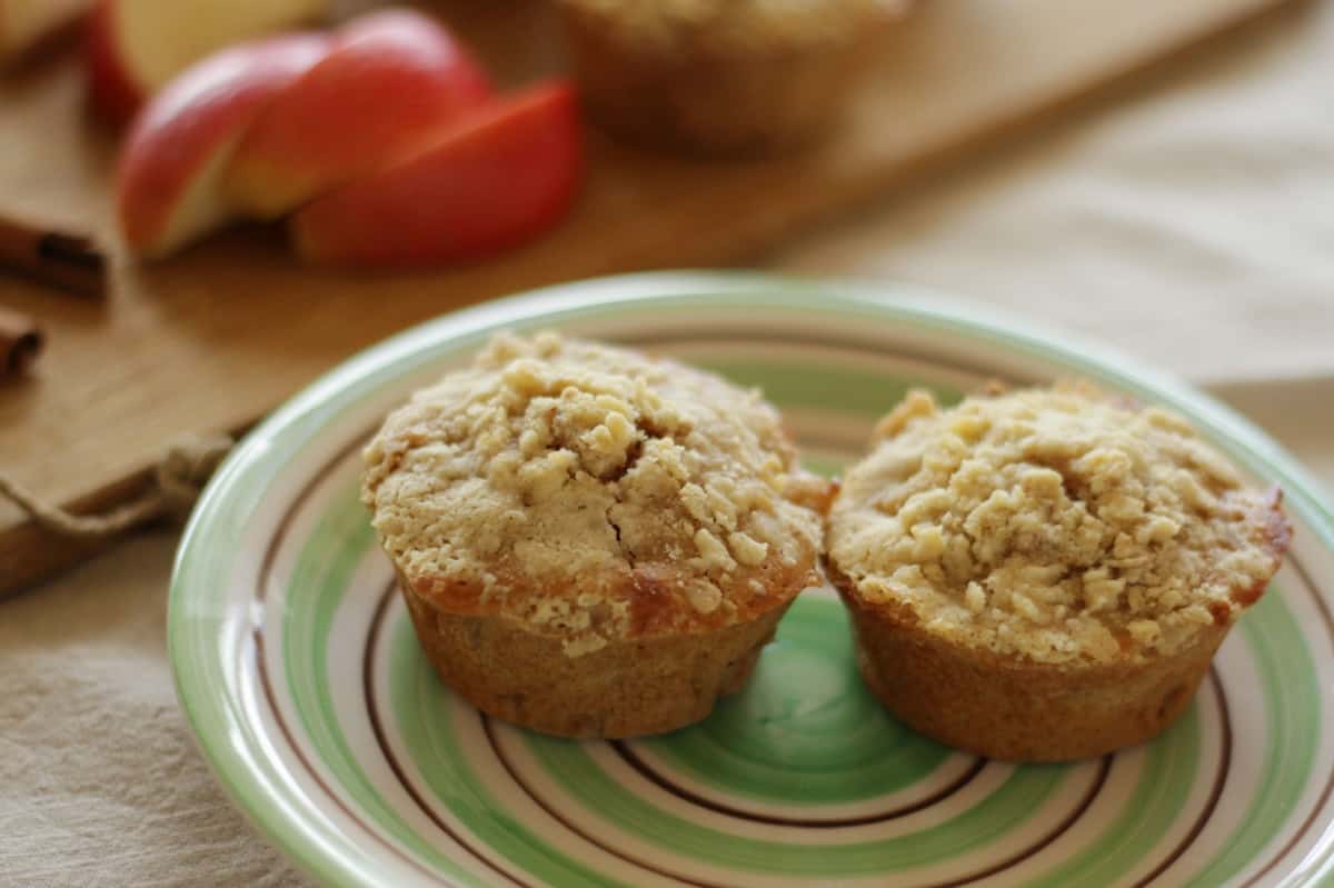 Apple Spice Muffins with Streusel Topping ~ Living on Cookies