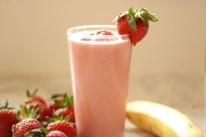 Schneller Erdbeer-Bananen Smoothie