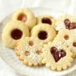 Traditional Austrian Linzer Cookies & Jam Thumbprints - Living on Cookies