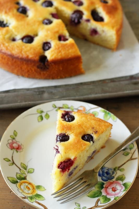 Obwohl man das Olivenöl nicht herausschmeckt, hat der Zitronen-Olivenöl-Kuchen komplexe, fruchtige Aromen. Er ist sehr saftig, kinderleicht zu machen und schmeckt auch ohne Staubzucker, Zuckerguss oder Schlagobers ausgezeichnet.