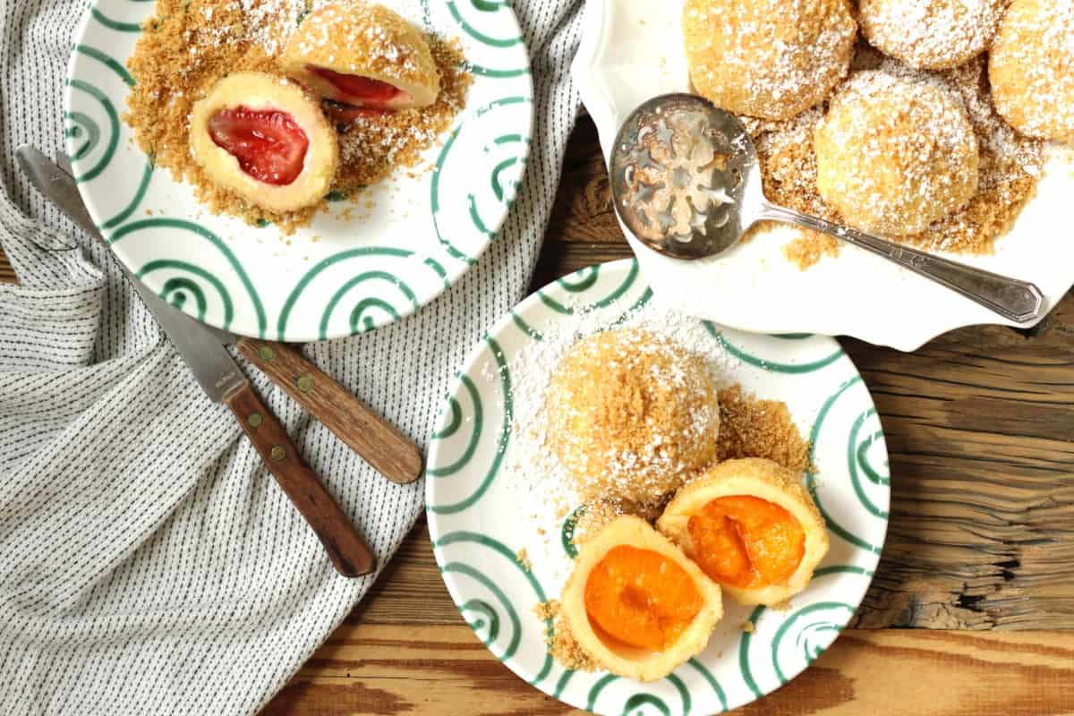 Austrian Apricot Topfen Dumplings - Living on Cookies