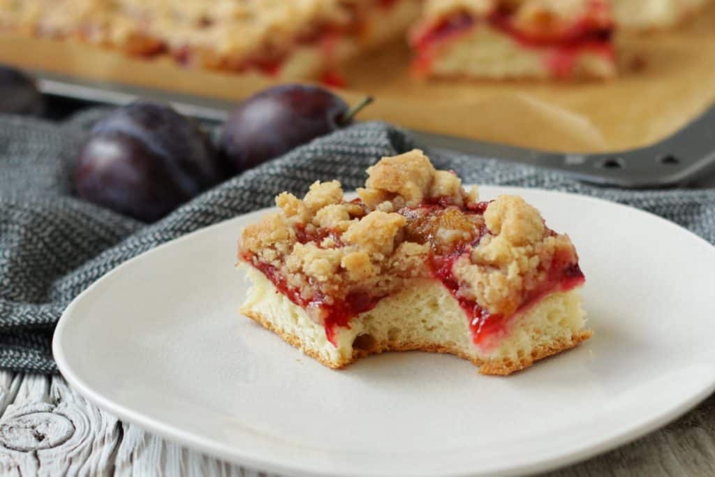 Fall Plum Streusel Cake - A Feast For The Eyes