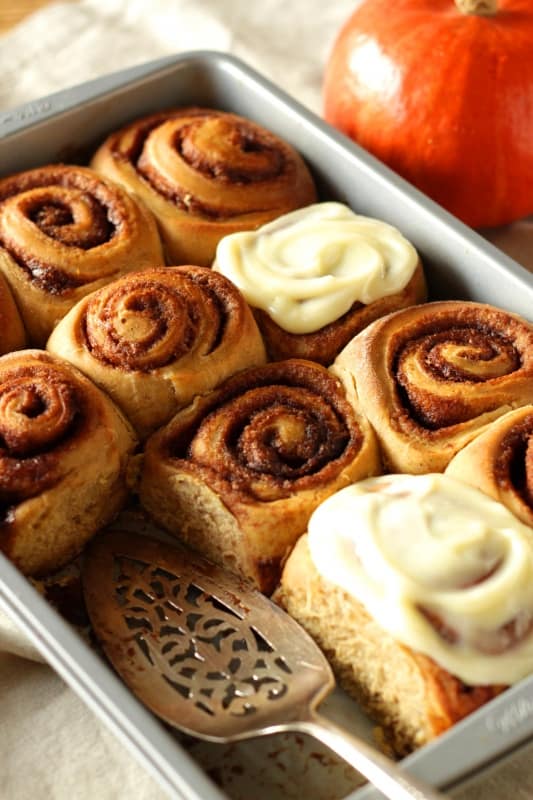 Pumpkin Spice Cinnamon Rolls Living On Cookies