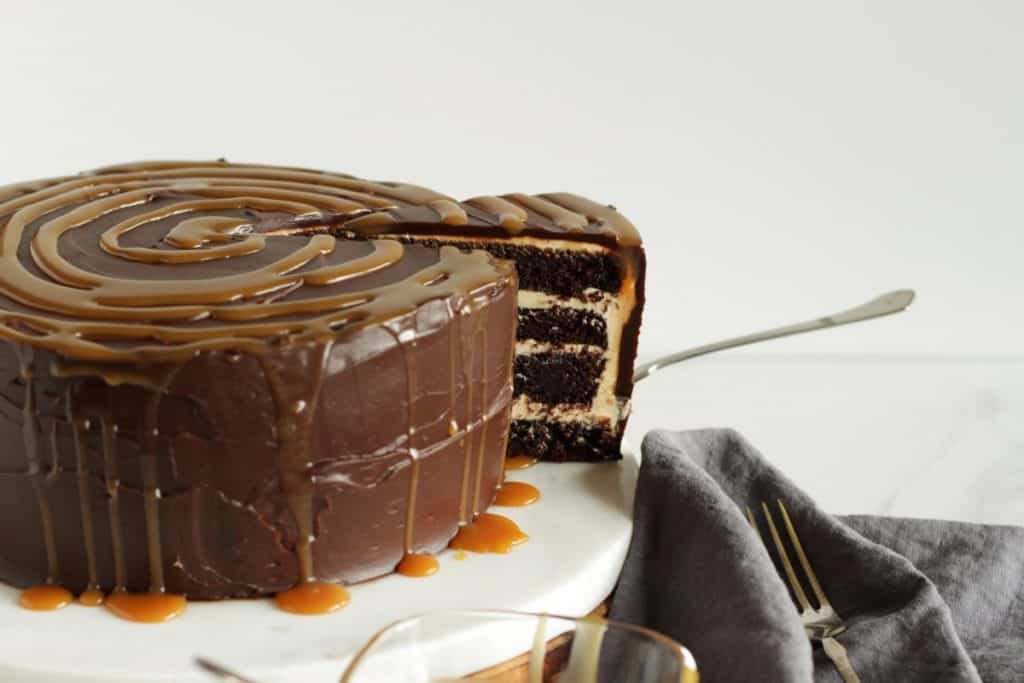 Salted Caramel Chocolate Cake Living On Cookies